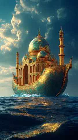 Alone in the ocean. #creatorinsearchsight #viralvideo #palace #ship #aiart 