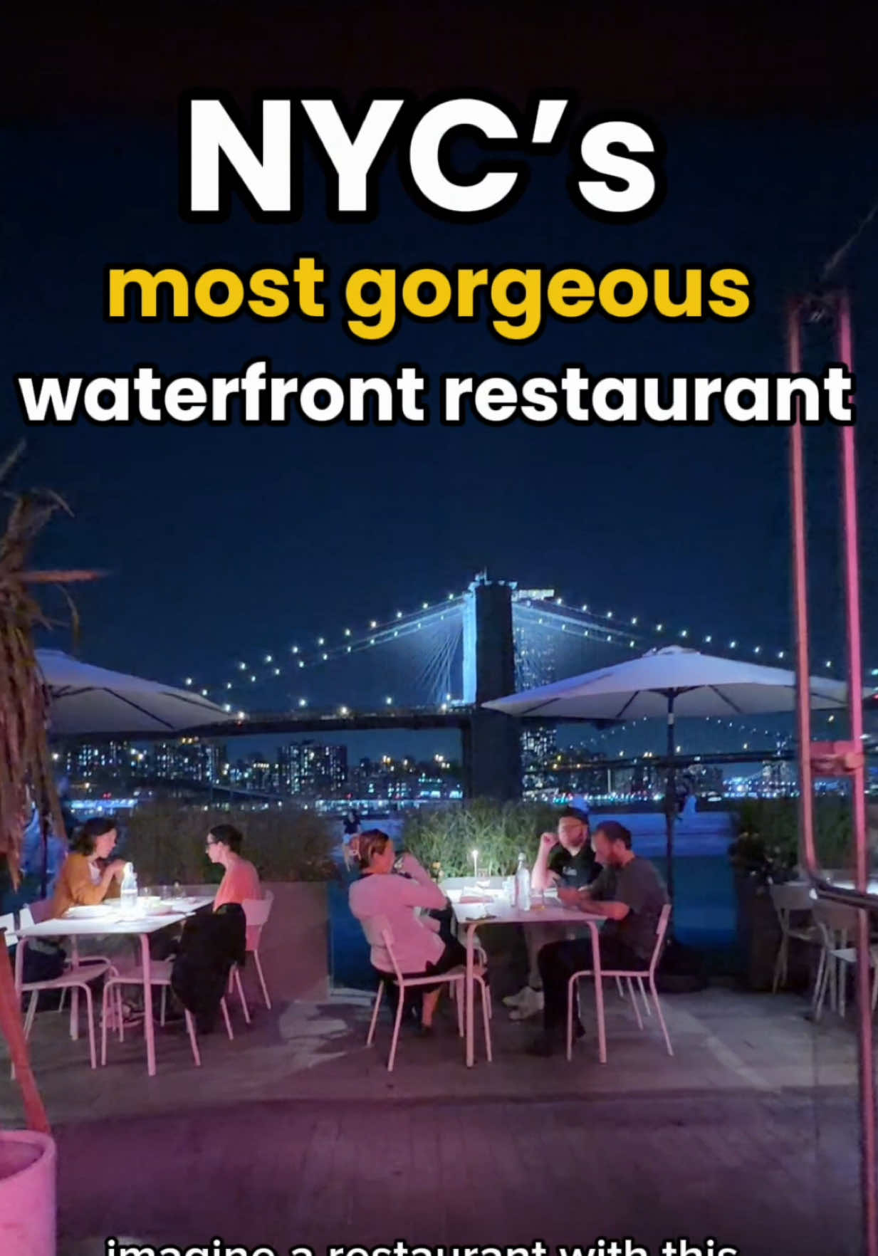 Malibu Farm at Pier 17 @The Seaport has one of the most breathtaking, waterfront views of The Brooklyn Bridge alongside some seriously delicious, Cali-inspired dishes 🙌🏽 #theseaportnyc #malibufarmnyc #nycrestauraunt #nycrestaurantviews #nycdatenight      