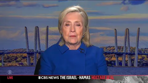 CBS News Senior Correspondent Norah O'Donnell asks two former Secretaries of State, Hillary Clinton and Condoleezza Rice, if they believe the ceasefire between Israel and Hamas makes a two-state solution more likely in the future. Sec. Clinton said that while she believes it's way too soon to answer that question, ultimately there 