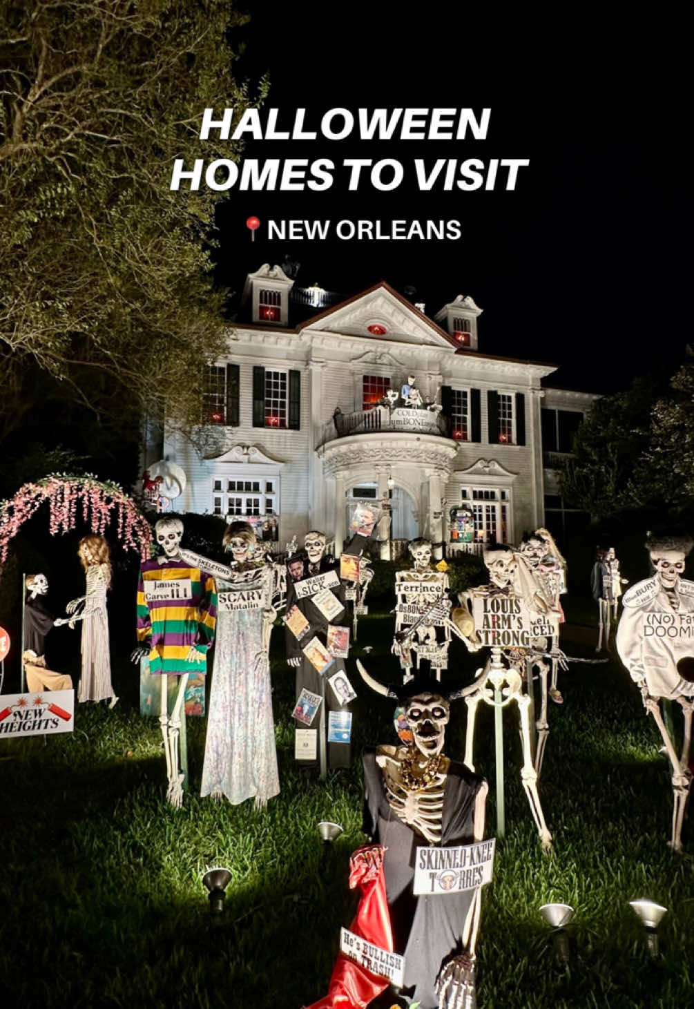 🎃 Not big on spooky parties or haunted houses? Don’t worry—there’s still plenty to enjoy this Halloween season! One of my favorite things to do is drive around and check out all the Halloween-decorated homes in New Orleans. 👻 The famous Skeleton House at 6000 St. Charles Ave is always a must-see (and perfect for pics 👀). While you’re there, cruise down St. Charles to spot other homes decked out in creative Halloween displays. ✨ A fun, festive, and not-so-scary way to celebrate the season! — ‼️‼️Copyright @TamLovesToEat 2025. Any illegal reproduction of this content without consent will result in immediate legal action. 