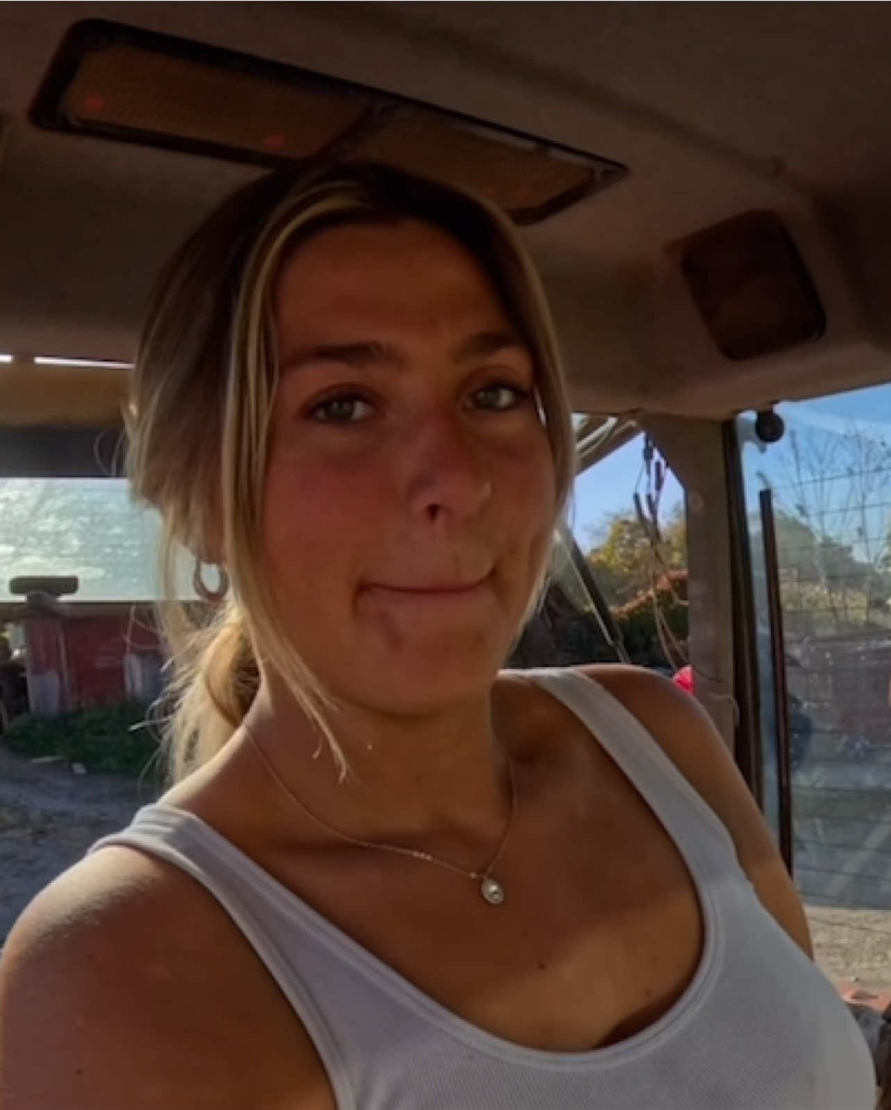 ONTO GREENER PASTURES. #barn #farming #cattlefarming #diesel #farmersdaughter #farmlife #cow #johndeere #maine #lawnmower #cleanup #pasture #beef #fyp 