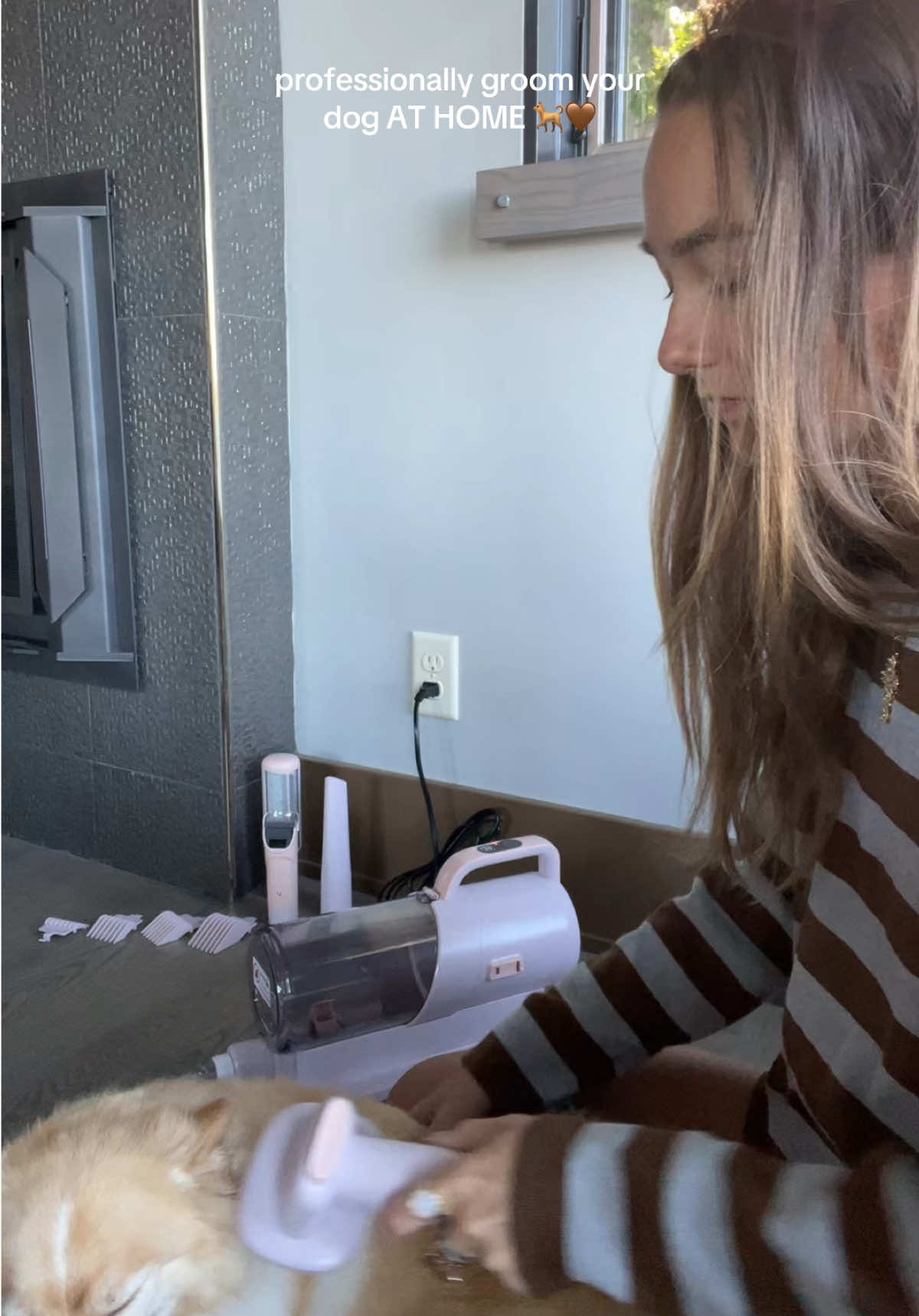 so many nice attachments that come with it to trim, cut, and shave hair! you can even use this on furniture and your own clothes to get hair off which i love!!! #tiktokshop #tiktokshopcreatorpicks #dogsoftiktok #doggrooming 