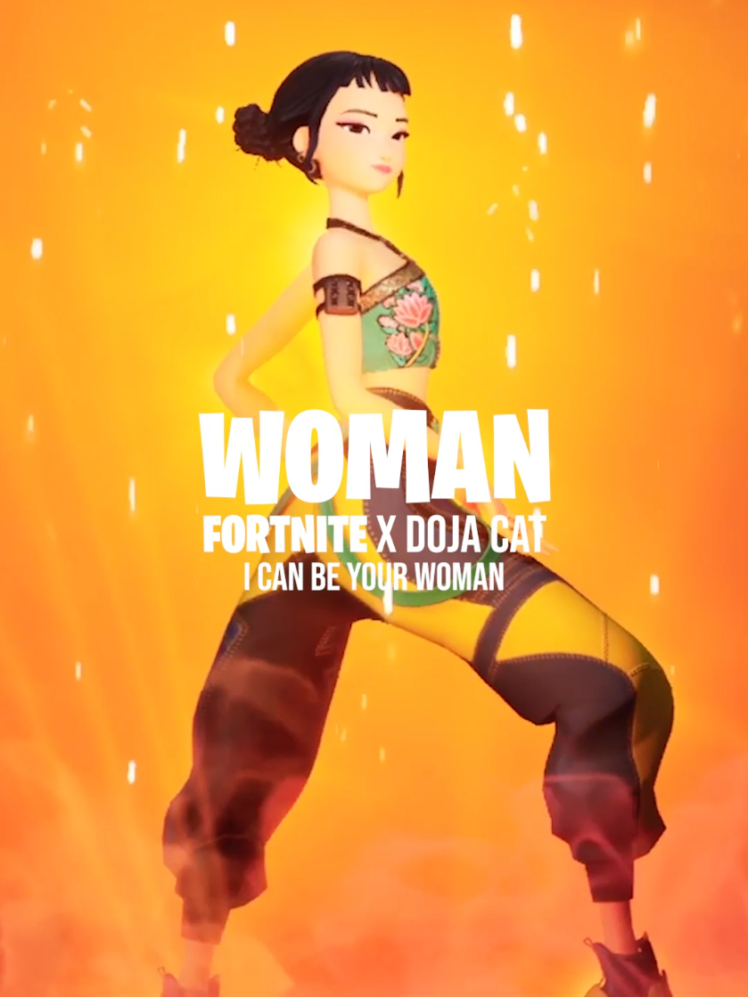 Zoey x @Doja Cat with Woman emote, both can be purchased in the Fortnite shop right now! / Zoey deidad con el gesto Woman de Doja Cat disponibles en la tienda de Fortnite! #fortnite #fortniteclips #dojacat #foryoupage #paratii 