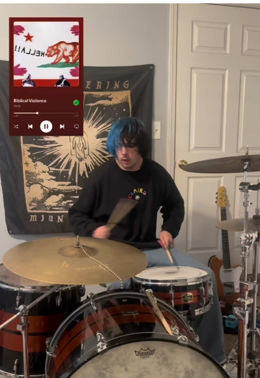 hella // biblical violence  all rights belong to hella  #drumcover #emo #midwestemo #drums #zachhill #screamo 