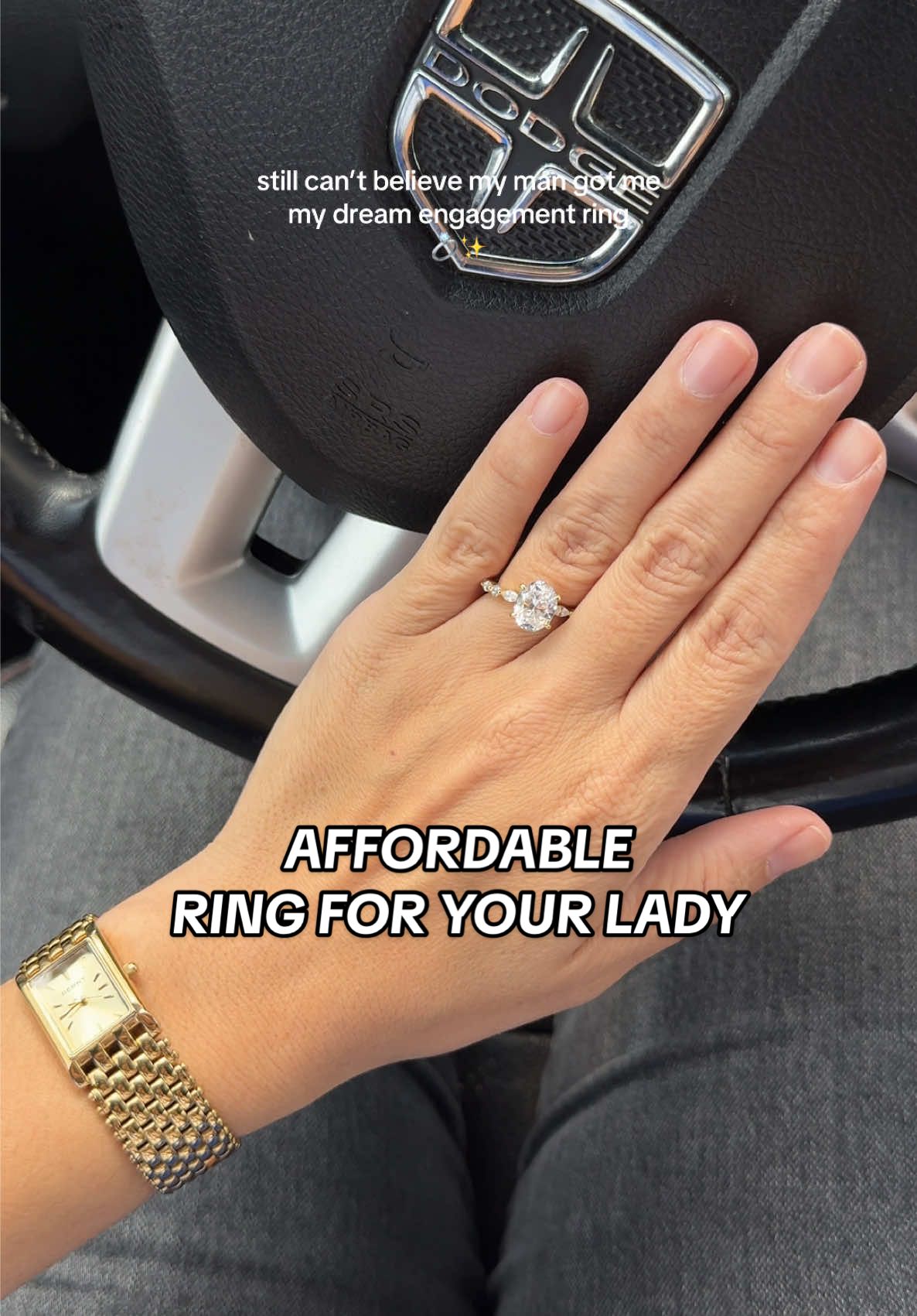 she’s my rock 💎😭 #engagementring #marriedlife #ovalengagementring #anniversarygift #ttshopdeals 