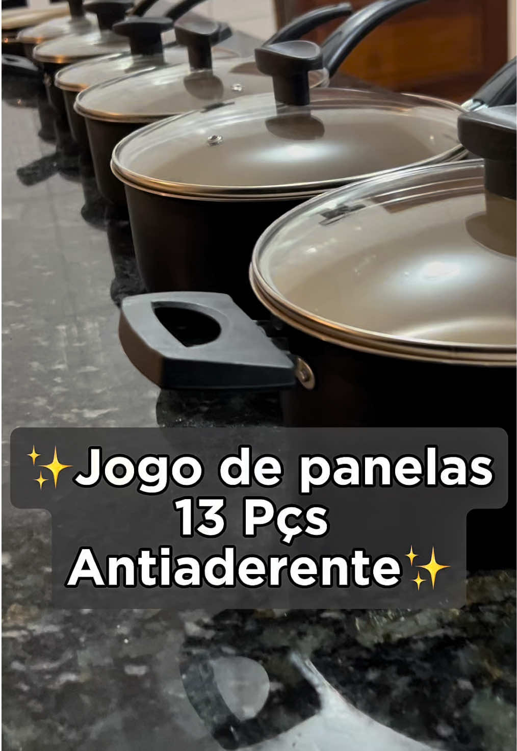 Jogo de panelas imperial 13 peças antiaderente teflon #cozinha #casa #desconto #qualidade 