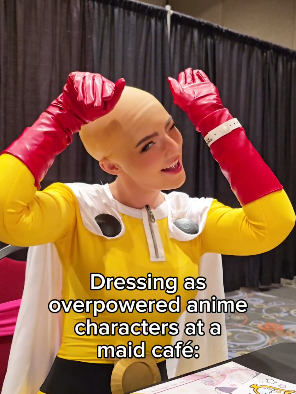 With the next season of One Punch Man coming out, I figured I’d make you all look at my bald head again 👨‍🦲 @crunchyroll @hulu  Gojo: @𝘈𝘵𝘩𝘦𝘯𝘢  Kirito: @Jackie O  Levi: @Shay🦊  Jin-woo: @Dylanpool  Saiki: @Raine Emery  Saitama: halcybella @FanX Comic Conventions @Dreamland Maid Cafe  ⋅ ⊱⋅❂⋅⊰ ⋅ ⊱⋅❂⋅⊰ ⋅ ⊱⋅❂⋅⊰ ⋅  ❂ The future of TikTok is uncertain. Stay connected with me on other platforms :) ⋅ ⊱⋅❂⋅⊰ ⋅ ⊱⋅❂⋅⊰ ⋅ ⊱⋅❂⋅⊰ ⋅  Group cosplay of overpowered / OP / invincible characters in anime at FanX Salt Lake City Comic Convention 2025 Dreamland Maid Café, including Saturo Gojo from Jujustu Kaisen JJK, Kirito Kirigaya from Sword Art Online SAO, Levi Ackerman from Attack on Titan AOT, Jin-woo from Solo Leveling, Kusuo Saiki from Saiki K, and Saitama from One Punch Man #animecosplay #fanx2025 #opcharacters #groupcosplay #funnycosplay 