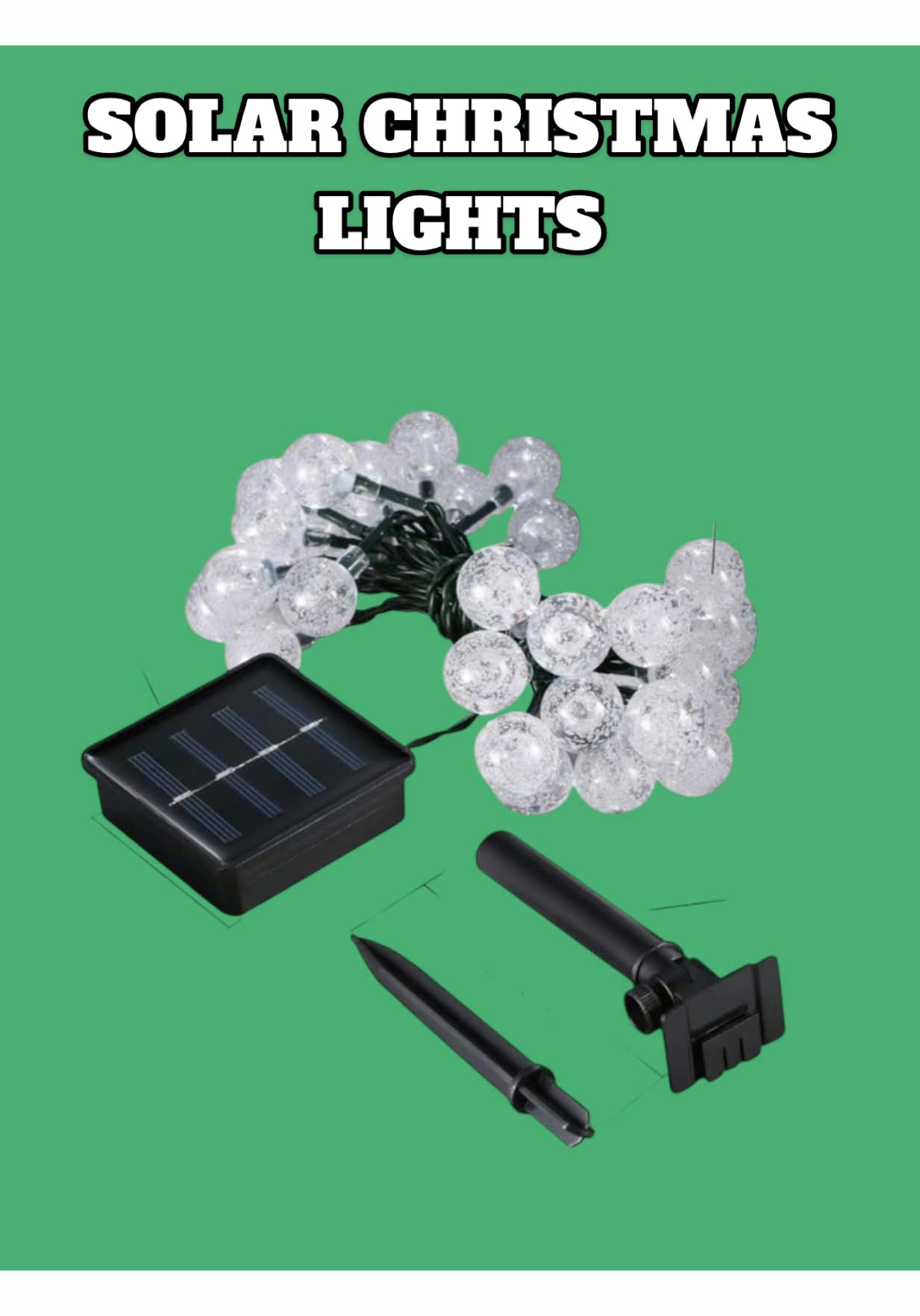 Solar christmas lights na waterproof at pangmatagalan pa