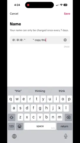 this is on my alt btw #fyp #invisiblenametutorial #howtoontiktok #name #howto 