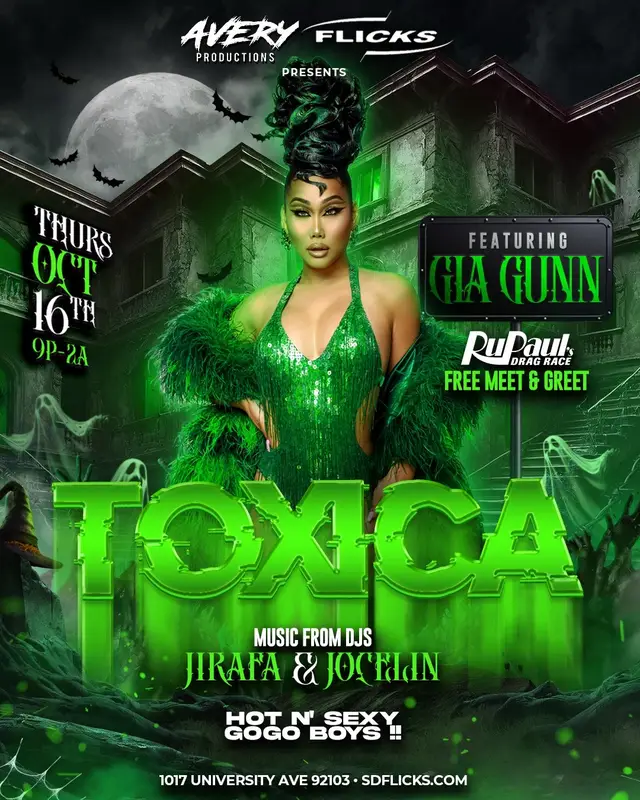 Oct 16 FLICKS San Diego Oct 25 FLUX Halloween  Oct 31 McAllen Texas 