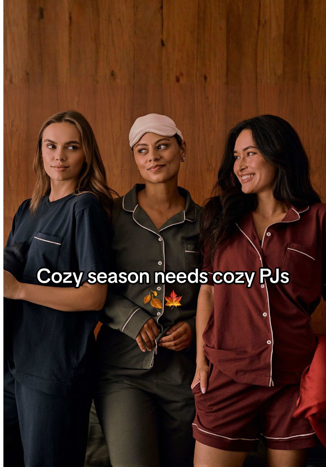 New season, same comfort. Perfect Pima Pajamas now in cozy new colors and styles 🍂