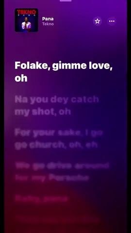 Pana - Tekno #tekno #pana #teknopana #afrobeatslyrics #lyricsvideo 