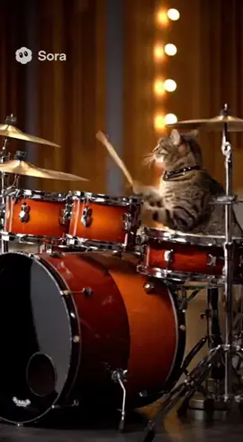 cat solo #cat #cats #animals #drummer #drums 