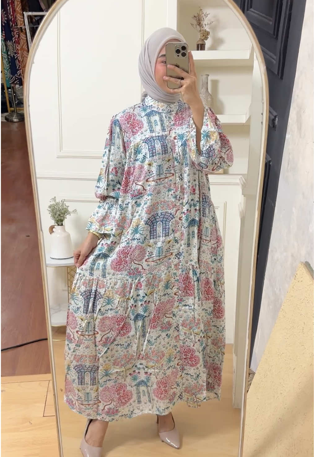 Gamis cantik🤍🤍🤍#gamis#gamiskekinian #gamiscantikmurah #ootdhijabsimple 
