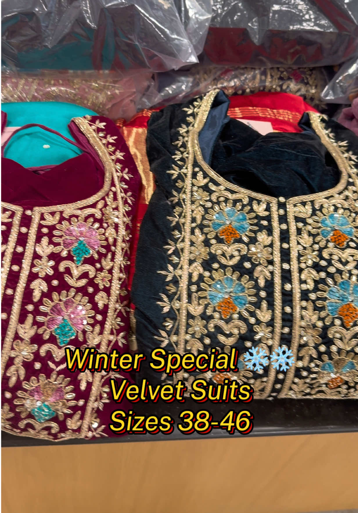 Special Velvet Suits are now in-stock! 🔥🔥 #fyp #calgary #velvet #indiantiktok #punjabitiktok 