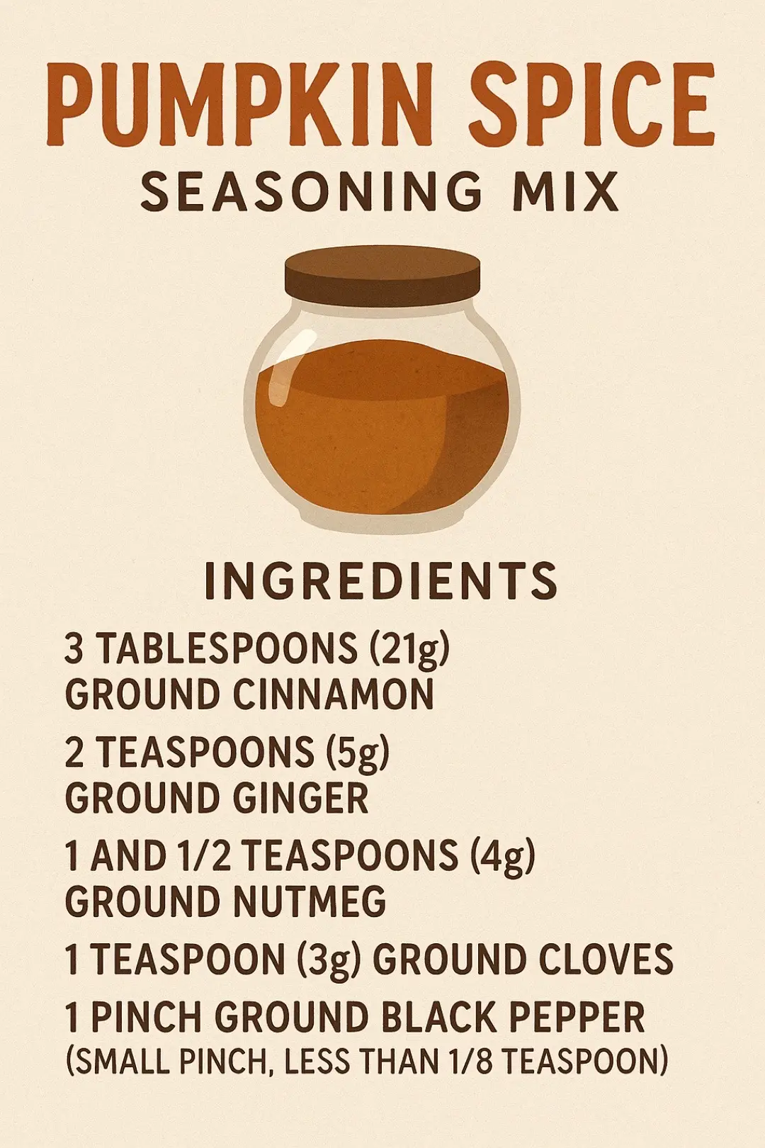 Title: Pumpkin. Spice. And all that autumn bullshit. Because apparently, it’s that time of year again when everyone loses their damn minds over pumpkin spice. Save yourself the $9 latte and make this mix at home like a functional adult with taste buds. Sprinkle it on whatever you want — your coffee, your toast, your emotional support feelings — I don’t care. #PumpkinSpiceBullshit #OrganizerManApproved #BasicSeason #DIYDrama #cinnamonregret 