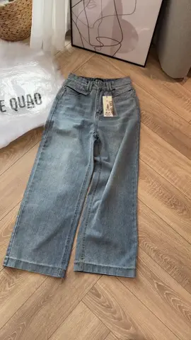 Quần jeen nữ lưng cao ống suông  lai 3 cm #thequao  #ncb08  #quạneennulungcao  #quạneenongsuong  #quanjeen 
