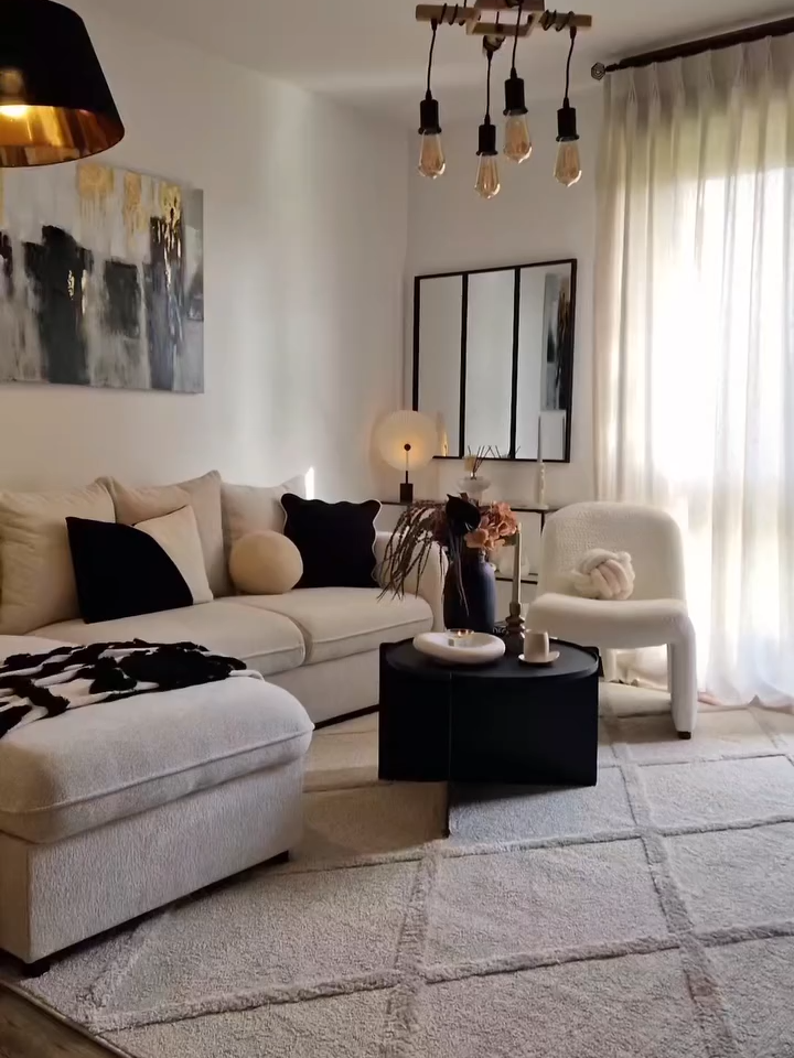 This is exactly the sheer I’ve been looking for! ✨  EaseEase Wool Linen Sheer Curtains in cream block harsh sunlight without ruining the view 🌤️ Soft wool texture, versatile, and perfect for a cozy, elegant living room 🌿 📷: Marwa #EaseEaseCurtains #LivingRoomDecor #WoolLinenSheer #CreamCurtains  #WindowDecor #HomeDecorInspo #sheercurtains #sheercurtainsforlivingroom #livingroomideas #livingroommakeover #livingroomdesign