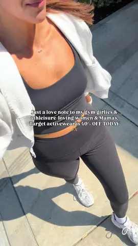 For my gym girlies + athleisure mamas — target’s 40% off activewear sale is the moment 🛍️💪 RUN! It’s today only  🔗 all my faves are linked on my LTK store   ##targetactivewear##targetdeals##athleisurestyle##hotmomwalk