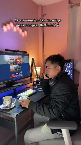 Yo convenciendo a mi amigo para comprar Battlefield 6 #setup #pc #pcgamer #accessories 