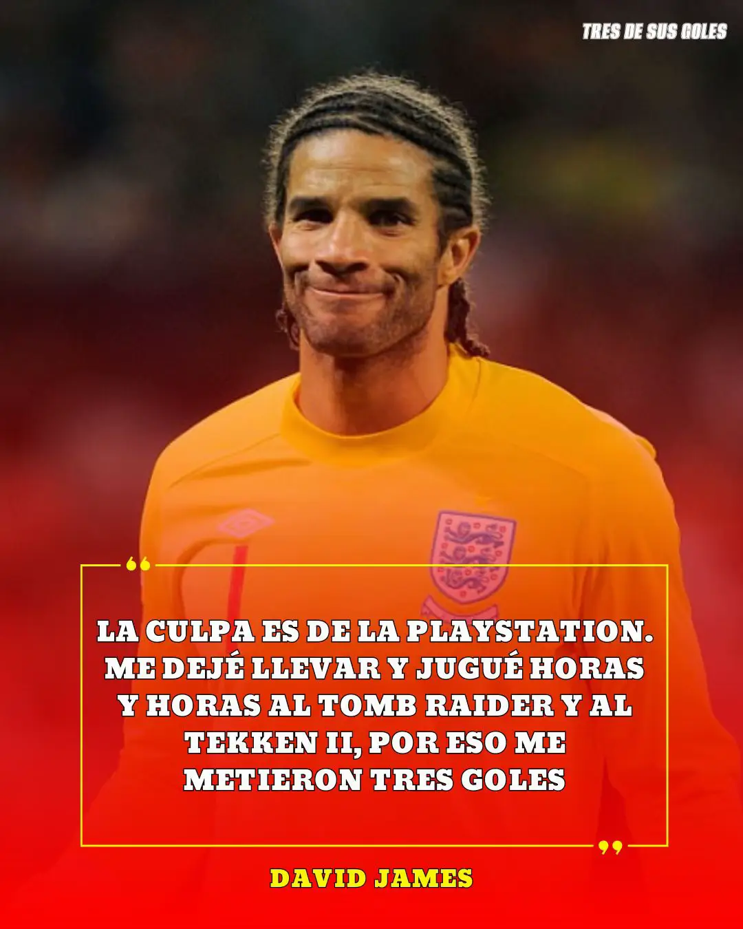 🎮🧤Muchos se rieron de su frase, pero lo cierto es que David James fue mucho más que “el arquero que culpó a la PlayStation”. En 1997, tras recibir tres goles ante el Newcastle, el portero del Liverpool admitió: “La culpa es de la PlayStation. Me dejé llevar y jugué horas y horas al Tomb Raider y al Tekken II.” Una excusa curiosa, sí, pero detrás había un tipo con una carrera enorme: atajó en Liverpool, Manchester City, Aston Villa y hasta en la selección inglesa, con la que jugó la Eurocopa 2004 y el Mundial 2010. Apodado Calamity por sus errores, James también fue un arquero récord: cuarto jugador con más partidos en la historia de la Premier League (572), segundo con más vallas invictas —solo por detrás de Petr Čech— y el que más penales atajó en la competición. Así que sí, quizá perdió una noche por jugar demasiado a la PlayStation… pero ganó una carrera que pocos pueden igualar.