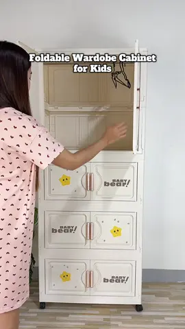 Foldable Wardrobe Cabinet for Kids 😍 #foldablecabinet #wardrobecabinet #cabinetforbaby #clothescabinet #cabinet 