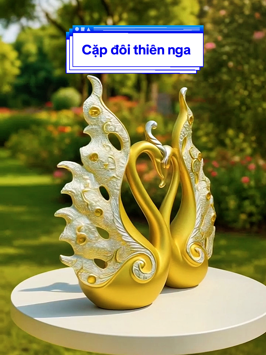 Tượng cặp thiên nga  uyên ương trang trí sang trọng hiện đại #lanshop28 #decor #trangtri #thiennga #xuhuong 
