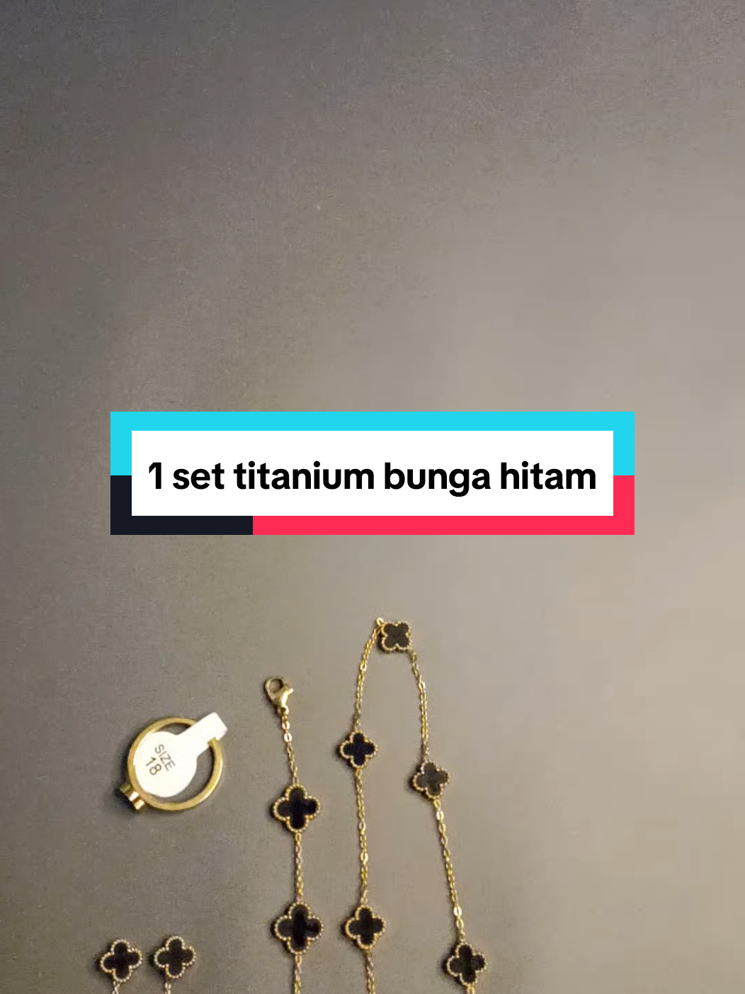 1 set titanium bunga hitam 😍🔥🩷 #emastitanium #settitanium #perhiasantitanium #perhiasanwanita #fyppppppppppppppppppppppp 
