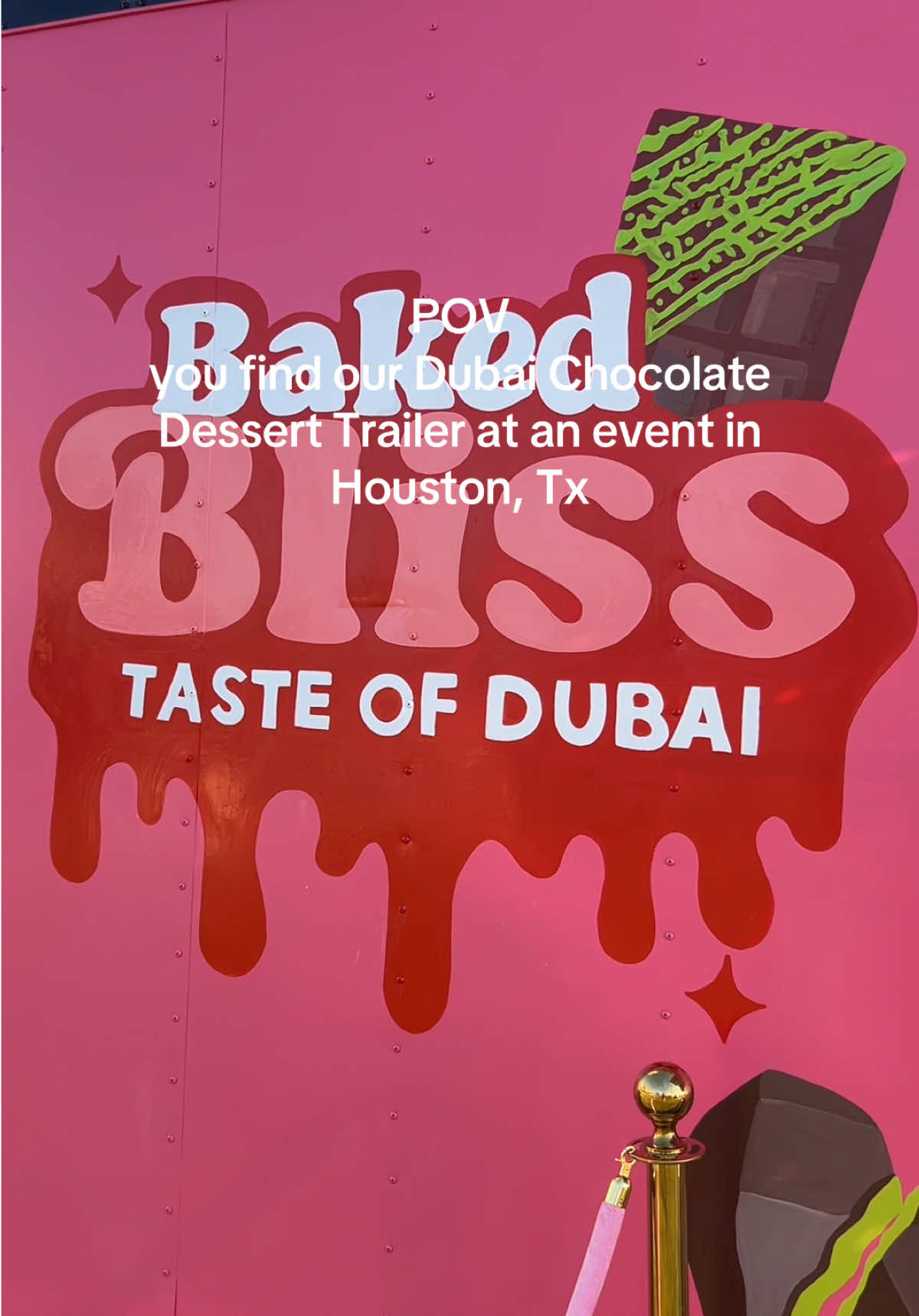 POV: you find our Dubai Chocolate Dessert Trailer at an event in Houston, Tx 🍫🍓 #dubaichocolate #houstontexas #houston #houstontx #galveston 