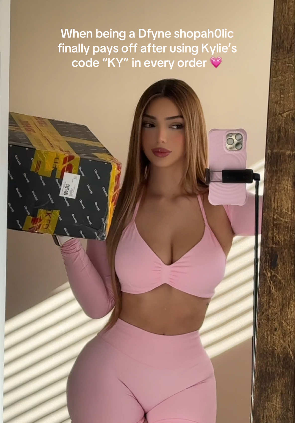 @ky thomson thank you 🥹💗💗 #dfyneactivewear #dfynepinkshorts 