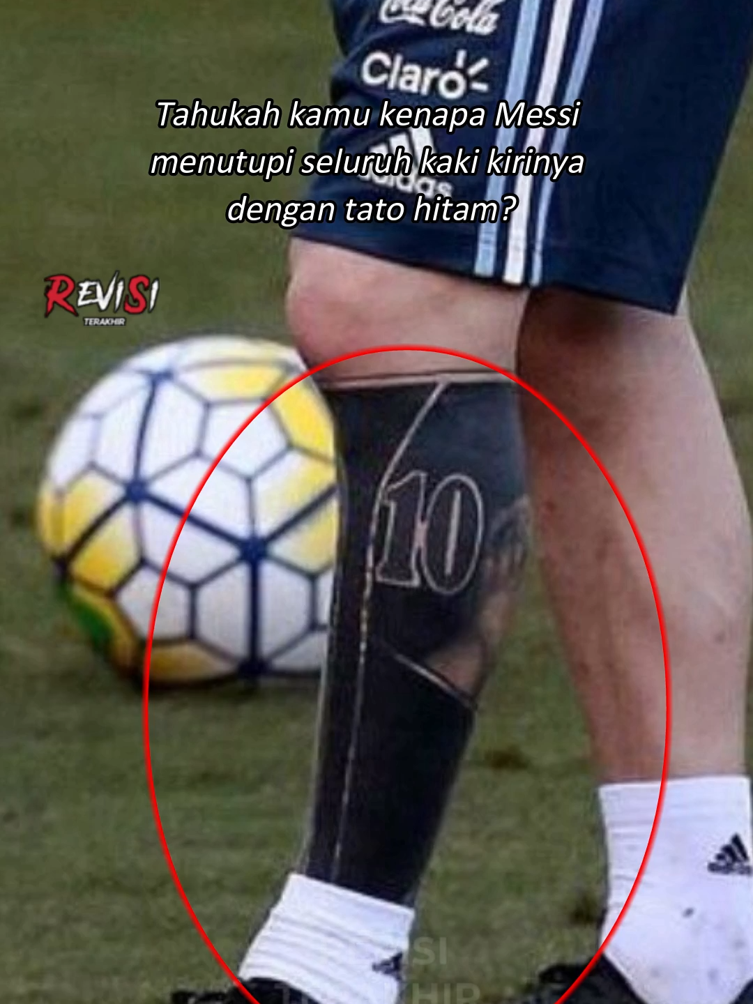 Kenapa Messi mentato seluruh kaki kirinya dengan warna hitam? 🤯 #sepakbola #trending #footballl