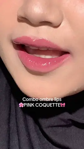 ombre lip’s coquette #WardahGlastingPinkShades #wardahglastingliquidlip 