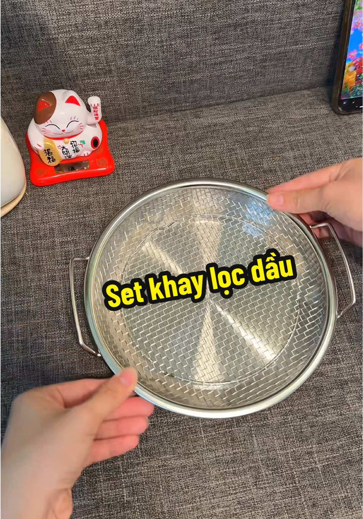 Sắm được cái khay đáng đồng tiềng lắm luôn #khaylocdau #khaylocdauchienran #khaylocdauinox #vilocdau #setkhaylocdau  @Yến Chợ Xép 🎒  @Yến Chợ Xép 🎒  @Yến Chợ Xép 🎒 