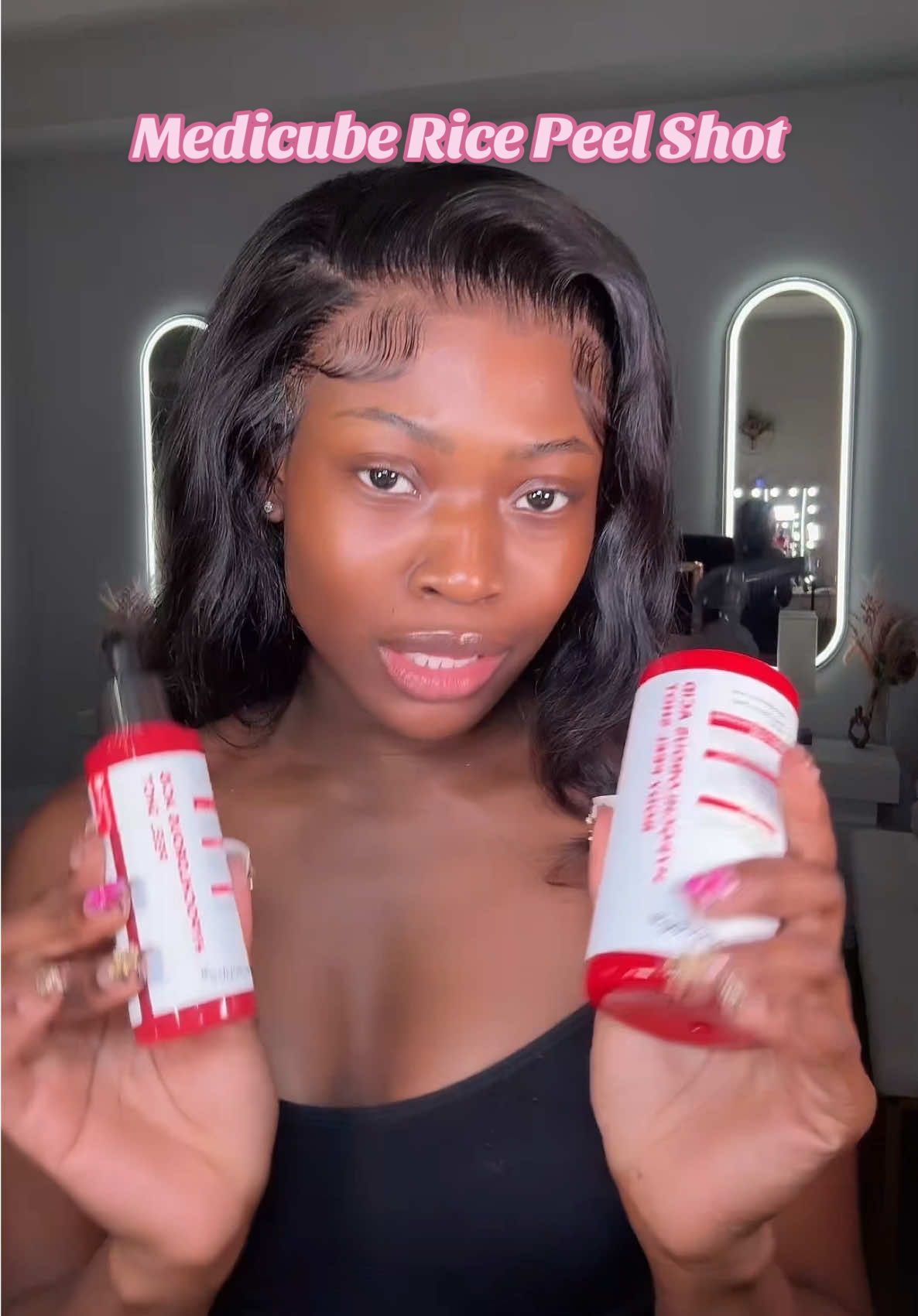 Medicube Hypochlorous Acid Rice Shot is the FIRST peel with bacteria-killing hypochlorous acid Say ❤️❤️goodbye to clogged pores, blackheads, whiteheads & bacne while revealing smooth, radiant skin. Works for both face + body → even strawberry skin & chicken skin Peel❤️❤️ Proof that it works Video: @Ayanna Sabrina  @medicube global @medicube US Store   #koreanskincare #medicubepeelshot #hypochlorousacid #medicubedealsforyoudays #falldealsforyoudays