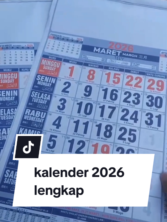 #kalenderlengkap2026 #kalender2026lengkap #kalender2026 #kalender #kalendermurah 