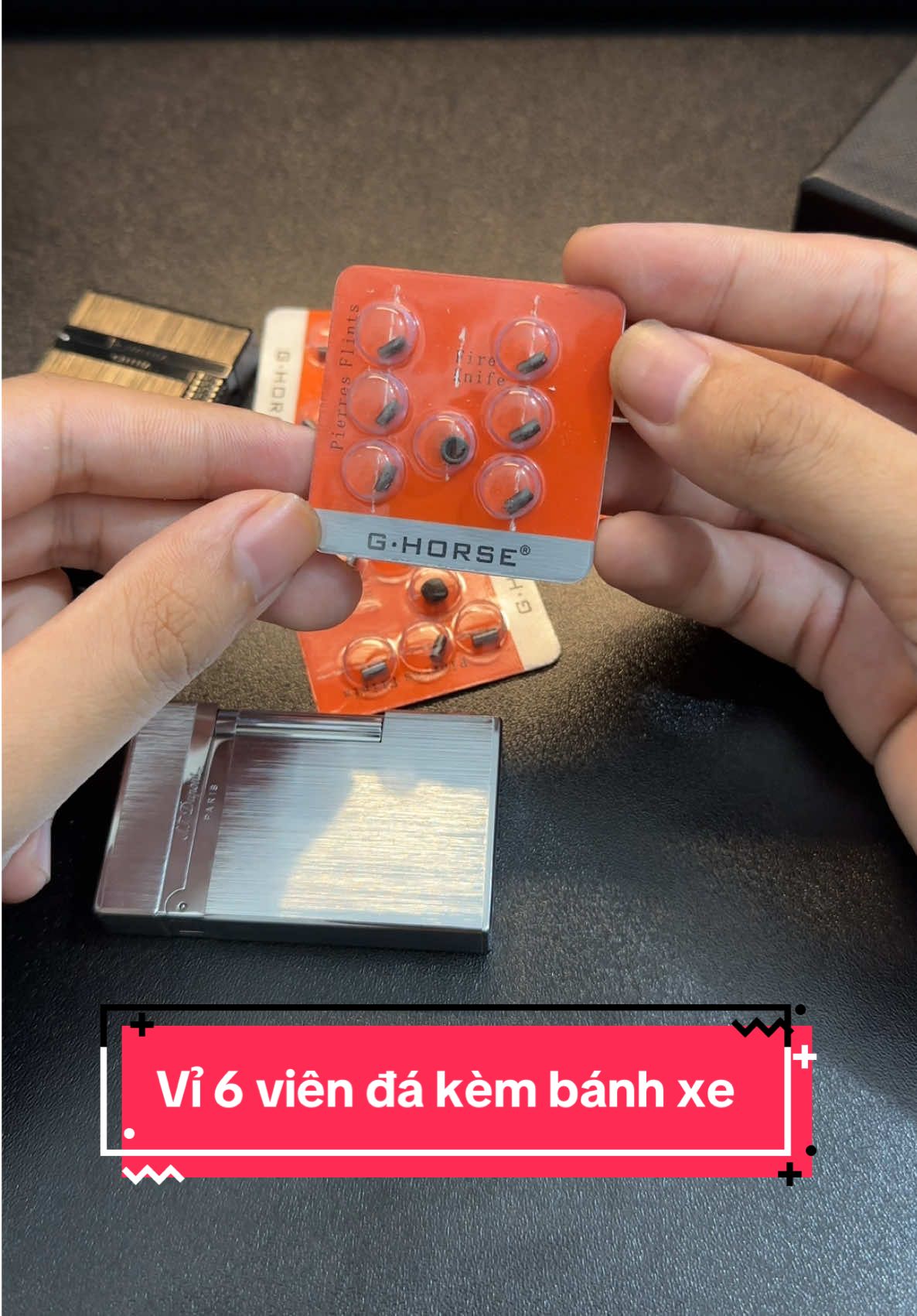 Vỉ 6 viên đá kèm bánh xe #phukienzippo #phukienbatlua #dupont #zippo #zorro 