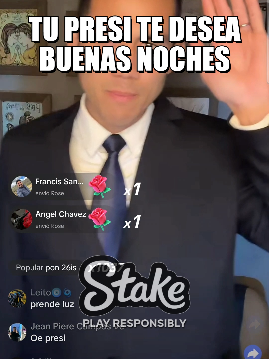 Bailecito para activar racha. Tu presi te desea buenas noches. (2) #fyp #viral #vacancia #presidente #peru #new #tiktok #jeri #dina