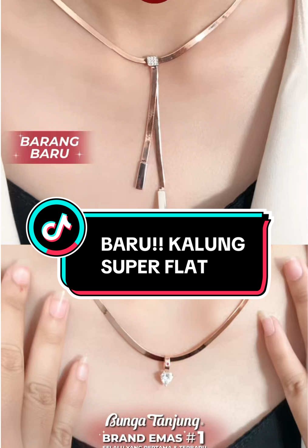 Super flat emang gak pernah bisa diem, desain baru yang cantik banget ini bikin penampilanmu makin all out #bungatanjung #17k #promoguncang1010 #perhiasanemas 