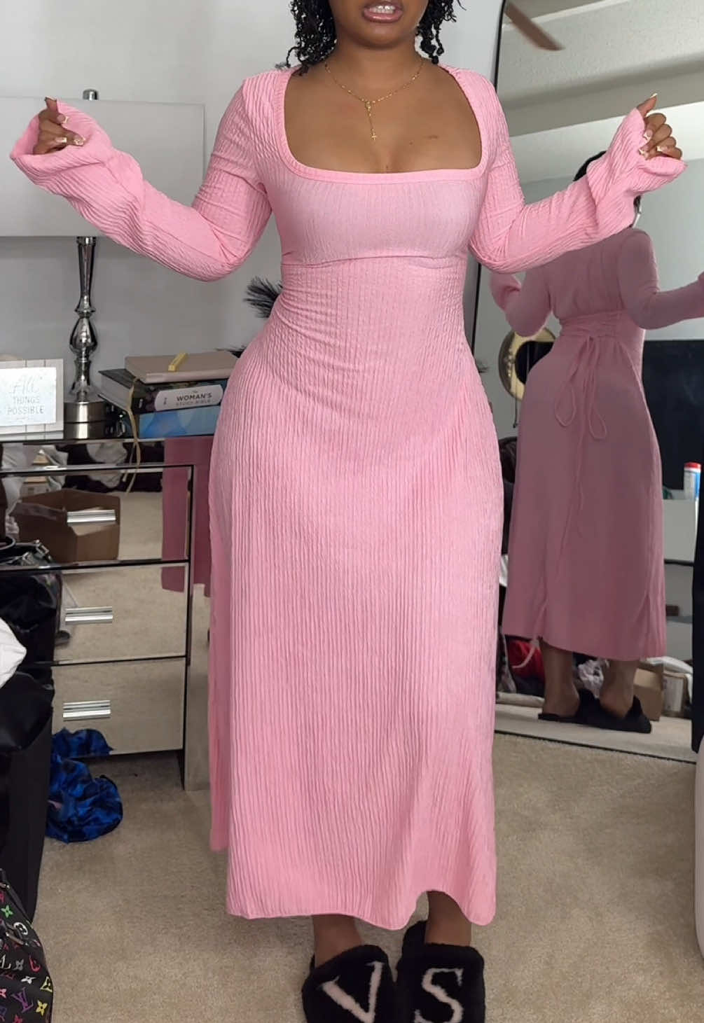 Do you see this!?😍😩 #bodydress #pinkdress #classydress #tiktokshop #tiktokshopdress 