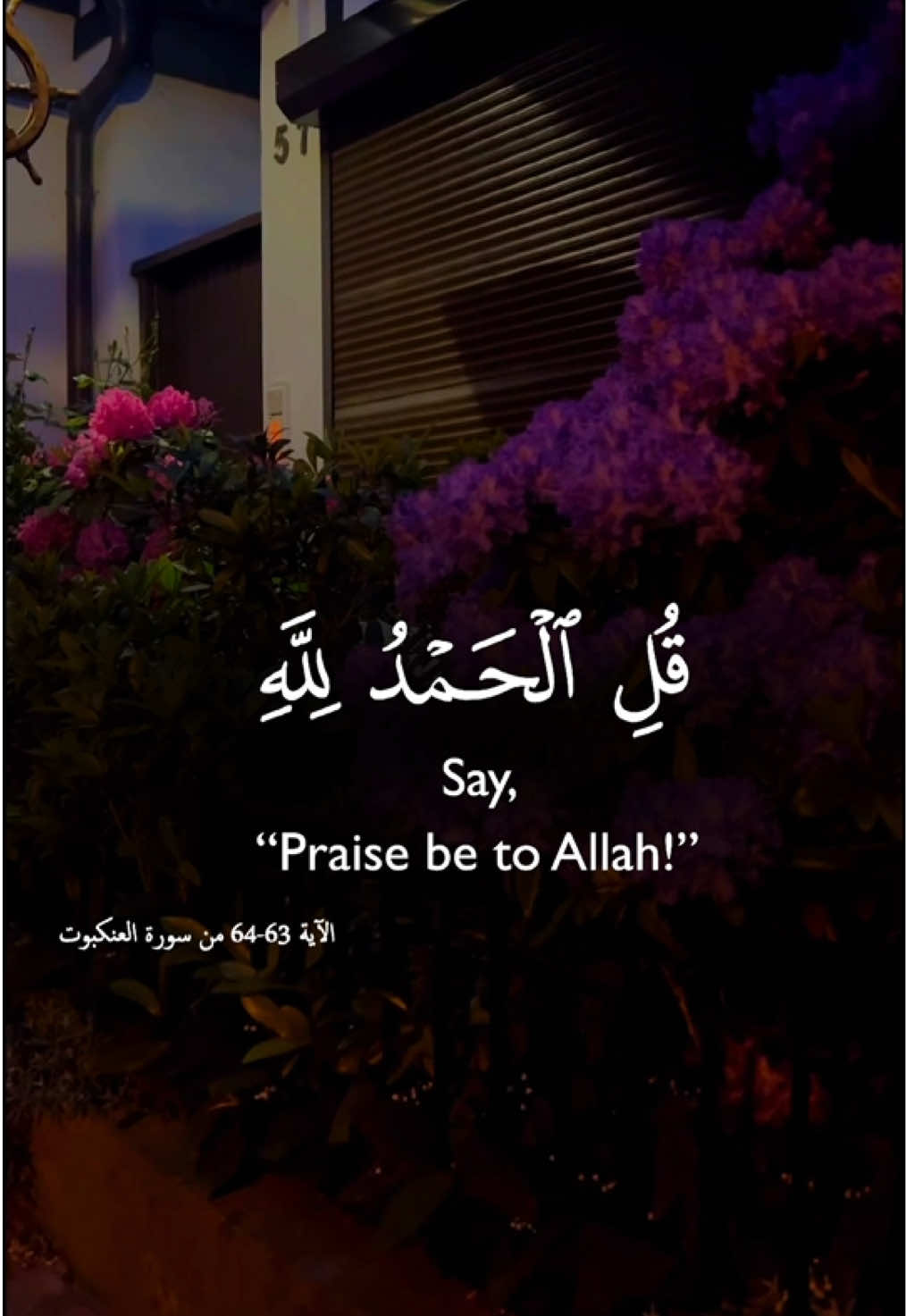 قل الحمد لله بل أكثرهم لا يعقلون ❤️ سورة العنكبوت بصوت ياسر الدوسرى🥰 . . الأيات (٦٣-٦٤) من سورة العنكبوت قرآن بصوت هادئ قبل النوم  . ﴿ ولئن سألتهم من نـزل من السماء ماء فأحيا به الأرض من بعد موتها ليقولن الله قل الحمد لله بل أكثرهم لا يعقلون ﴾ [ العنكبوت: 63] ** تفسير السعدى ** هذا استدلال على المشركين المكذبين بتوحيد الإلهية والعبادة، وإلزام لهم بما أثبتوه من توحيد الربوبية، فأنت لو سألتهم من خلق السماوات والأرض، ومن نزل من السماء ماء فأحيا به الأرض بعد موتها، ومن بيده تدبير جميع الأشياء؟ { لَيَقُولُنَّ اللَّهُ } وحده، ولَاعْتَرَفُوا بعجز الأوثان ومن عبدوه مع اللّه على شيء من ذلك.فاعجب لإفكهم وكذبهم، وعدولهم إلى من أقروا بعجزه، وأنه لا يستحق أن يدبر شيئا، وسَجِّلْ عليهم بعدم العقل، وأنهم السفهاء، ضعفاء الأحلام، فهل تجد أضعف عقلا، وأقل بصيرة، ممن أتى إلى حجر، أو قبر ونحوه، وهو يدري أنه لا ينفع ولا يضر، ولا يخلق ولا يرزق، ثم صرف له خالص الإخلاص، وصافي العبودية، وأشركه مع الرب، الخالق الرازق، النافع الضار. وقل: الحمد لله الذي بين الهدى من الضلال، وأوضح بطلان ما عليه المشركون، ليحذره الموفقون.وقل: الحمد لله، الذي خلق العالم العلوي والسفلي، وقام بتدبيرهم ورزقهم، وبسط الرزق على من يشاء، وضيقه على من يشاء، حكمة منه، ولعلمه بما يصلح عباده وما ينبغي لهم. ------- ﴿ وَمَا هَٰذِهِ الْحَيَاةُ الدُّنْيَا إِلَّا لَهْوٌ وَلَعِبٌ ۚ وَإِنَّ الدَّارَ الْآخِرَةَ لَهِيَ الْحَيَوَانُ ۚ لَوْ كَانُوا يَعْلَمُونَ﴾ [ سورة العنكبوت: 64] ** تفسير السعدى ** يخبر تعالى عن حالة الدنيا والآخرة، وفي ضمن ذلك، التزهيد في الدنيا والتشويق للأخرى، فقال: { وَمَا هَذِهِ الْحَيَاةُ الدُّنْيَا } في الحقيقة { إِلَّا لَهْوٌ وَلَعِبٌ } تلهو بها القلوب، وتلعب بها الأبدان، بسبب ما جعل اللّه فيها من الزينة واللذات، والشهوات الخالبة للقلوب المعرضة، الباهجة للعيون الغافلة، المفرحة للنفوس المبطلة الباطلة، ثم تزول سريعا، وتنقضي جميعا، ولم يحصل منها محبها إلا على الندم والحسرة والخسران.وأما الدار الآخرة، فإنها دار { الحيوان }- أي: الحياة الكاملة، التي من لوازمها، أن تكون أبدان أهلها في غاية القوة، وقواهم في غاية الشدة، لأنها أبدان وقوى خلقت للحياة، وأن يكون موجودا فيها كل ما تكمل به الحياة، وتتم به اللذات، من مفرحات القلوب، وشهوات الأبدان، من المآكل، والمشارب، والمناكح، وغير ذلك، مما لا عين رأت، ولا أذن سمعت، ولا خطر على قلب بشر. { لَوْ كَانُوا يَعْلَمُونَ } لما آثروا الدنيا على الآخرة، ولو كانوا يعقلون لما رغبوا عن دار الحيوان، ورغبوا في دار اللهو واللعب، فدل ذلك على أن الذين يعلمون، لا بد أن يؤثروا الآخرة على الدنيا، لما يعلمونه من حالة الدارين. ........////........////.......... #وما_هذه_الحياة_الدنيا_إلا_لهو_ولعب #ياسرالدوسري #ياسر_الدوسري #سورة_العنكبوت #قل_الحمدلله 