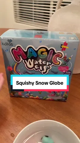 A DIY squishy snow globe!? 😍 ##kiditos##waterelfkit##magicwaterelf