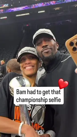 These two 😁 #BamAdebayo wanted a #selfie with #AjaWilson to commemorate the night 🥹 #Love #WNBA 