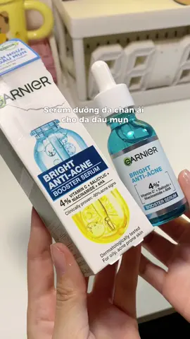 Serum tối giản 1 bước nhưng nhiều công dụng cho da dầu mụn nè #unboxing #garnier #serumduongda #skincareroutine #dadaumun 