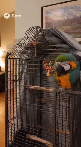 “Parrot vs Owner: The morning edition 😤🐦 #FunnyAnimals #TalkingParrot #PoliceHumor #ViralVideo #usatrend 