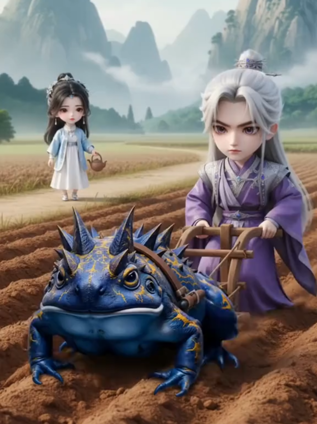 西瓜大丰收，快来和婉儿一起吃西瓜 #wanglin #renegadeimmortal #仙逆 #donghua #donghuaedit 