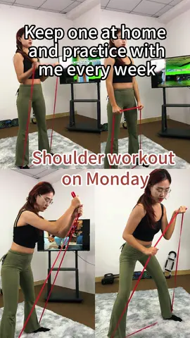 No gym? No problem 💪 Do this band workout at home!#Fitness #resistanceband #homeworkout #fitlife #bodygoals