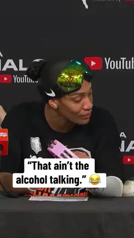 A'ja Wilson is too funny 😭 #WNBA #champions #ajawilson #lasvegas #aces 