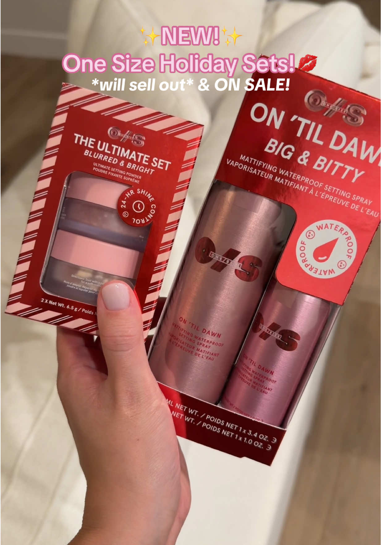 OMG RUN!!!!👀😍 @ONE SIZE BEAUTY   #onesizebeauty #onesizeontilldawn #ontildawnsettingspray #onesizeontildawn #holidaysets 