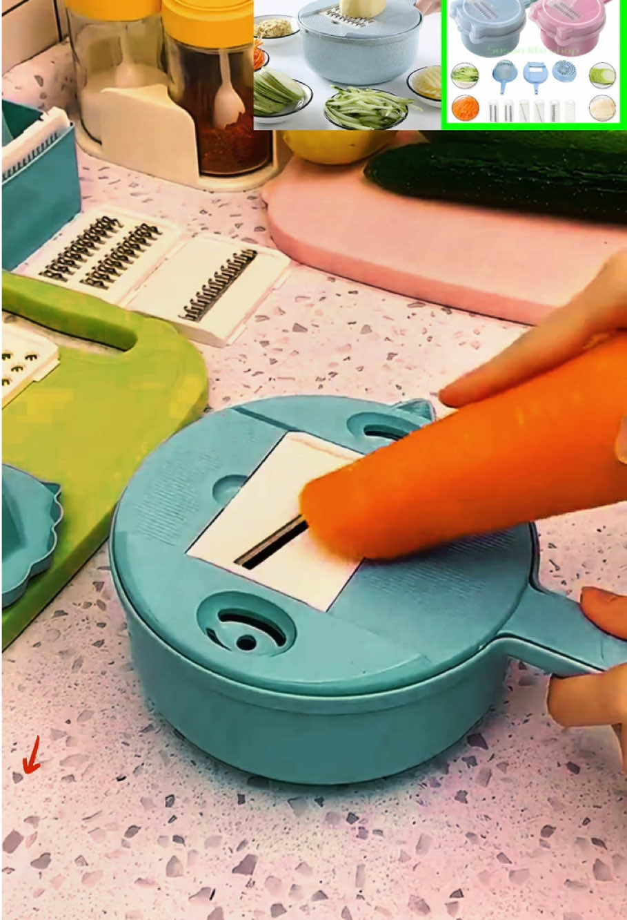 susanlifeshop 9 IN 1 Multi-fun No more worrying about cutting your hands while cutting vegetables#fyp #fouyou #goodthing #tiktokshop 