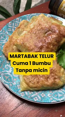 Resep Martabak Telur cuma pakai 1 bumbu✨✨ Bikin di rumah lebih sehat dan aman untuk keluarga, udah pasti approved rasanya persis kayak beli di abang-abang meskipun gak pakai micin😍 Cukup pakai bumbu dari @Rustic Blend Store aja! Yuk cobain, beli bumbunya di keranjang kuningku ya🥰 #menusimple #cemilan #masak #resep #dietsehat 